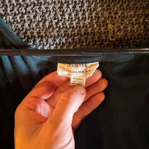 Seraphine Maternity Dark Green Polka Dot Skirt with Sweater set - Picture 4 of 4